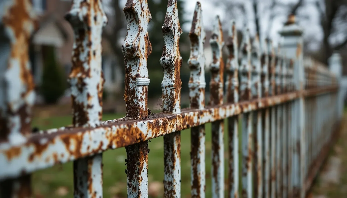 Rusted Fence Repair in McKinney